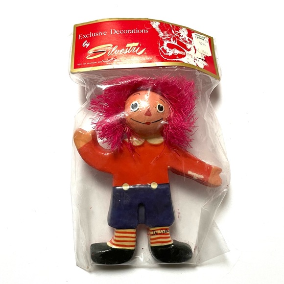 SALE!  Vintage De Sela Raggedy Ann and Andy Ornaments - Picture 2 of 6